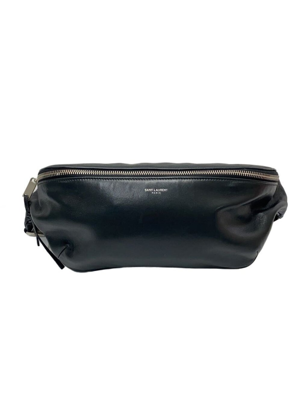Saint Laurent Waist Belt Crossbody Bum Bag Leather Black